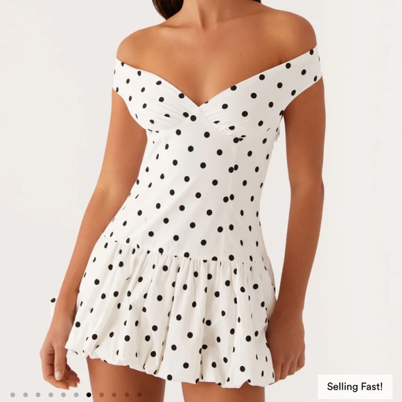 Peppermayo Dresses & Skirts - Peppermayo Black and White Polka Dot Dress